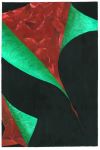 Abstract in groen en rood